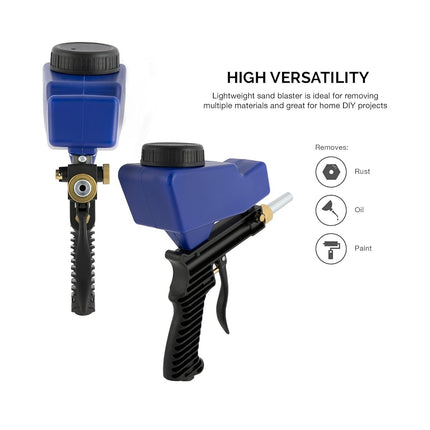 NEIKO 30068A Air Sand Blaster Gun | Remove Paint, Rust, Stains, and Grime on Surfaces | Gravity Feed | Replaceable Steel Nozzle