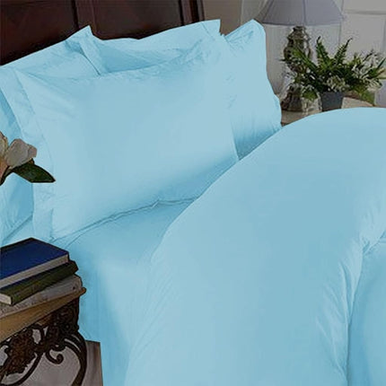 Elegant Comfort 3 Piece Luxury Ultra Soft 1500 Premium Hotel Quality Microfiber Coziest Duvet Cover Set, Full/Queen, Aqua/Light Blue