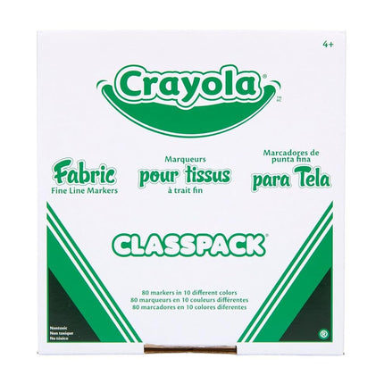CRAYOLA Fabric Markers-80/Pkg