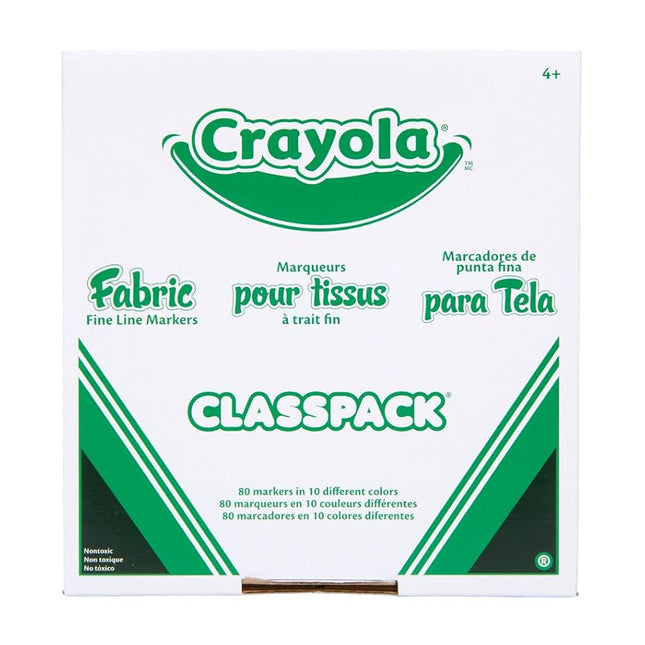 CRAYOLA Fabric Markers-80/Pkg