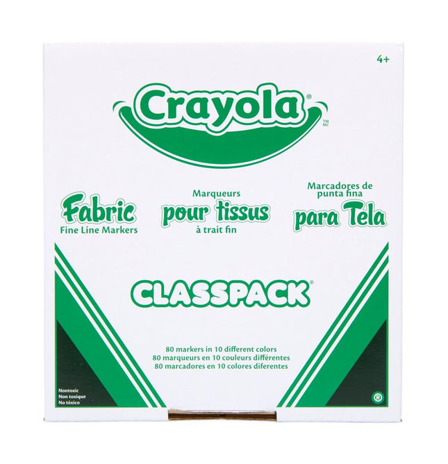 CRAYOLA Fabric Markers-80/Pkg