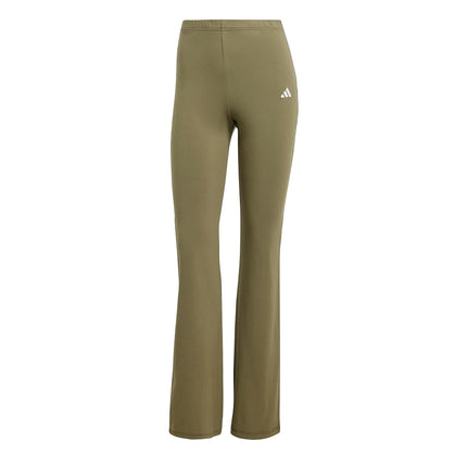 adidas Essentials Small Logo Flared Leggings, Olive Strata/White, XXL Women's, Olive Strata/White, XXL