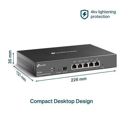 TP-Link Multi-WAN High-Performance Wired VPN Router (ER7206) - SPI Firewall SMB Router, Omada SDN Integrated, Load Balance, Lightning Protection, Limited Lifetime Protection