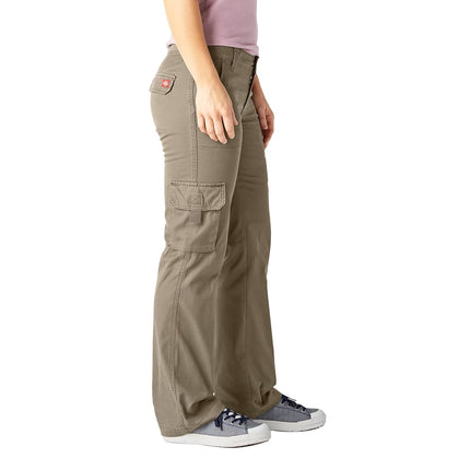 Dickies Women's Relaxed Cargo Pant, Desert Sand, 12