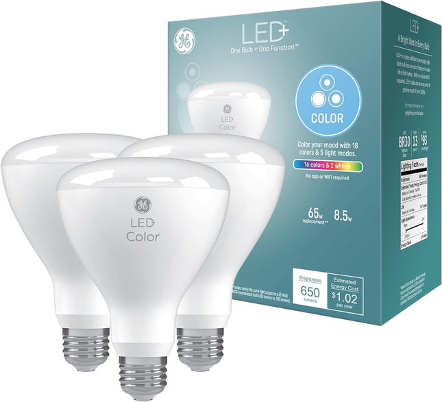 GE LED+ Color Changing Indoor Projector Bulb, 18 C