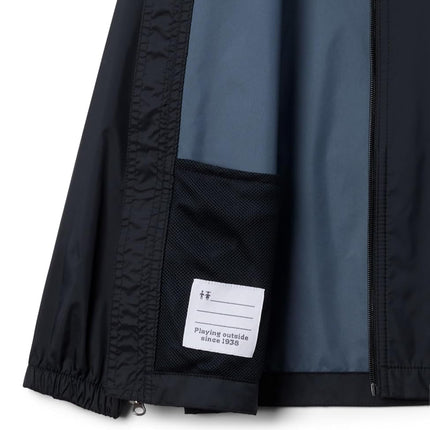 Columbia Youth Boys Glennaker Waterproof Rain Jacket, Black, Small