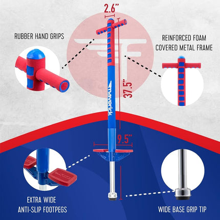 Flybar Foam Maverick Pogo Stick (Red/Blue)
