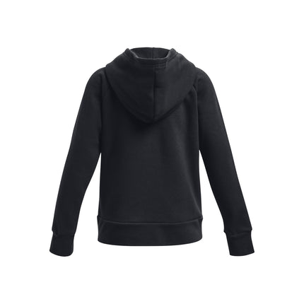 Under Armour Girls Rival Fleece Big Logo Hoodie, (001) Black / / White, X-Small