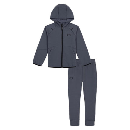 Under Armour UA UNSTOPPABLE KNIT FZ SET, Downpour Gray - Double Knit, 4, Downpour Gray - Double Knit, 4