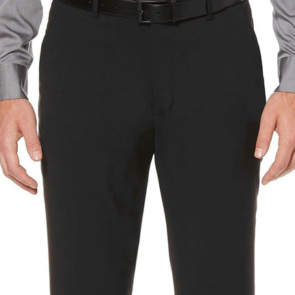 Perry Ellis mens42FB4320Slim Fit Flat Front Pant Dress Pants - Black - 28W x 30L