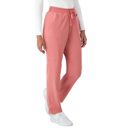 Pantalones médicos Hanes Comfort Fit para mujer, uniformes médicos que absorben la humedad para mujer, 3 bolsillos, Rose Ranch Pink, Large