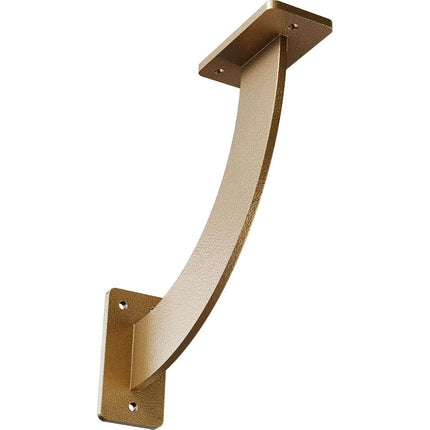 Ekena Millwork BKTM02X09X09BRHGO 2 inch W x 9 inch D x 9 inch H Bradford Steel Bracket, Hammered Gold