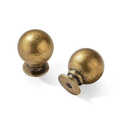 CABDM 10 Pack 1-1/4 Inch Solid Antique Brass Cabin