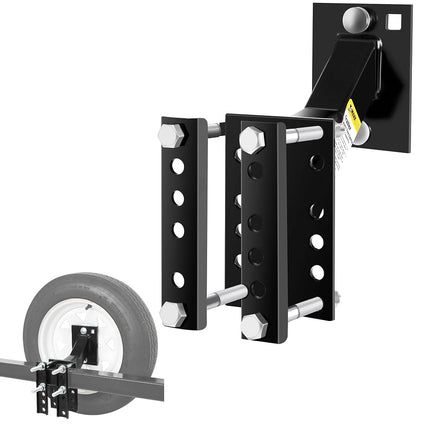 MaxxHaul 70214 Powder Coat Black Trailer Spare Tire Carrier For 10 inch and 12 inch Utility Trailer Tires