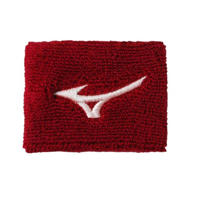 Mizuno 2" Wristband G2, Red, ONE Size FITS All (ONE)