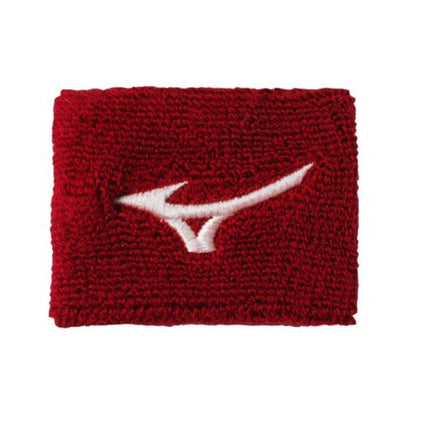 Mizuno 2" Wristband G2, Red, ONE Size FITS All (ON