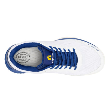 FitVille Mens Wide Tennis Shoes,Breathable Badminton Shoes Cushioning Pickleball Shoes Racquet Sport Shoes|Arch Support & Wide Toe Box & Slip-Resistant