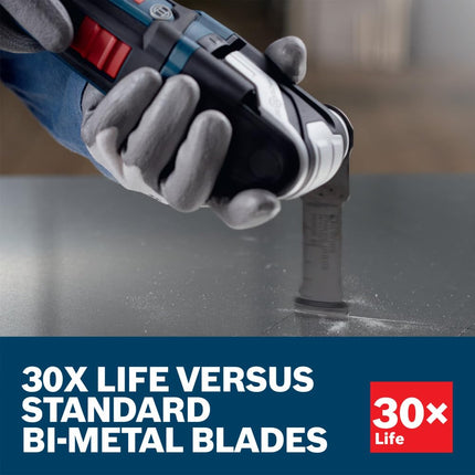 BOSCH OSM114CC 1-1/4 In. StarlockMax Oscillating Multi-Tool Curved-Tec Carbide Extreme Plunge Blade
