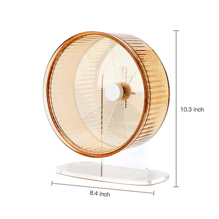 Super-Silent Hamster Exercise Wheel: Silent Spin Toys Hamster Running Wheels with Height Adjustable Stand for Hamsters Gerbils Mice Or Other Small Animals -8.5inch Yellow