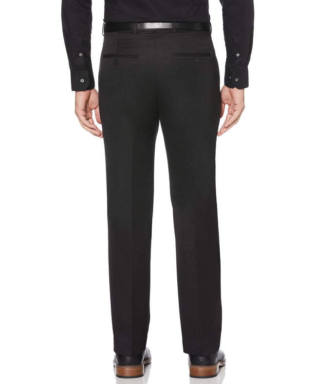 Perry Ellis Portfolio Men's Performance Dress Pant, Modern Fit, Non-Iron, Flat Front Stretch (Waist Size 30-42), Black, 36W x 32L