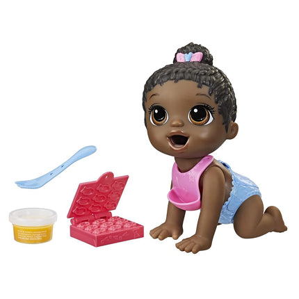 Baby Alive Lil Snacks Doll, 8-Inch Snack-Themed Eating Pooping Black-Haired Doll for Kids 3+