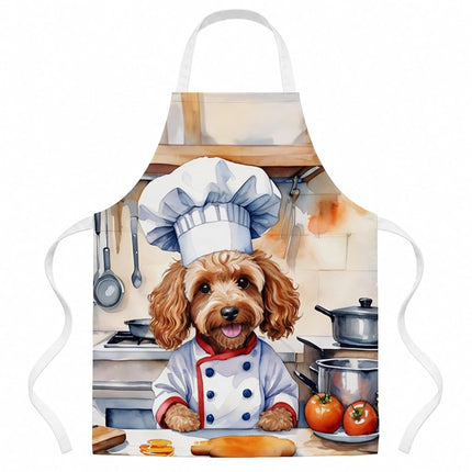 Caroline's Treasures Cockapoo The Chef Apron Cooking Kitchen Server Baking Crafts Gardening for Adult Women Men, Unisex, Large, Multicolor