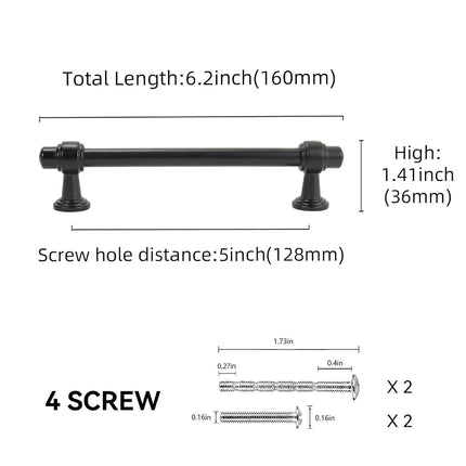 POVEFONK 10 Pack 5 Inch Matte Black Cabinet Pulls Kitchen Cabinet Handles Cabinet Hardware Kitchen Handles for Cabinets Cupboard Handles Drawer Pulls