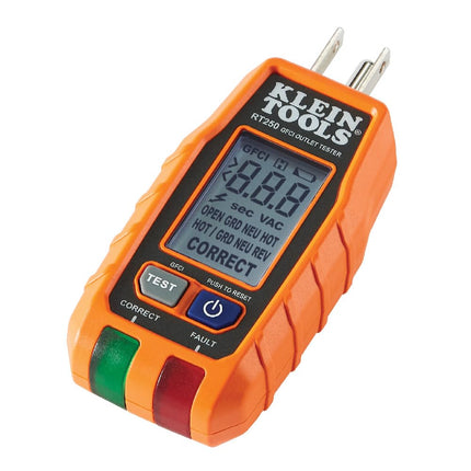 Klein Tools RT250KIT Non-Contact Voltage Tester and GFCI Receptacle Tester with LCD and Flashlight, Voltage Electrical Test Kit