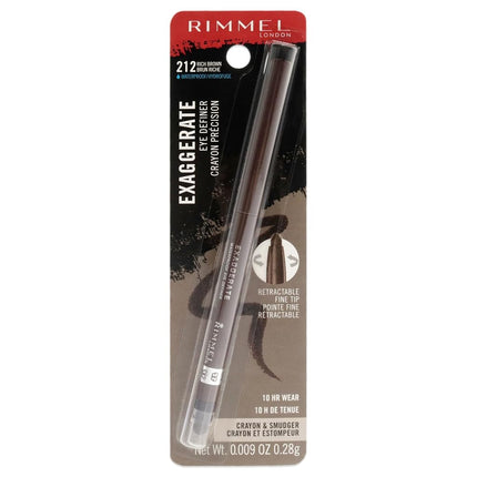 Rimmel London Exaggerate Eye Definer Waterproof - 212 Rich Brown For Women 0.009 oz Eyeliner