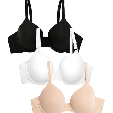 Fruit of the Loom Women's T-Shirt Bra, Opaque, Bla