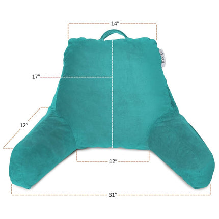 Clara Clark for Kids Teens & Adults Shredded Memory Foam TV Pillow, Teal Blue, Premium Medium