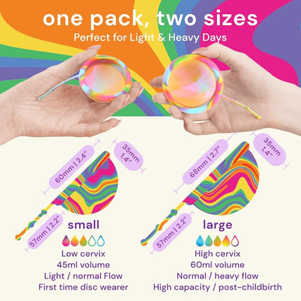 Bodyotics Reusable Menstrual Disc - 2 Pack (S & L), Proud