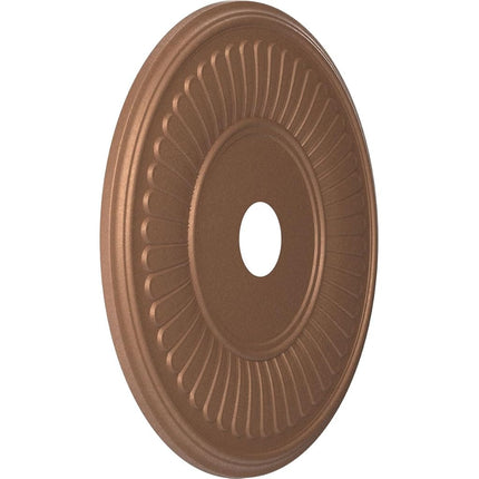 Ekena Millwork CMP22BECAC Berkshire Thermoformed PVC Ceiling Medallion (Fits Canopies up to 10 1/8"), 22"OD, Aged Copper