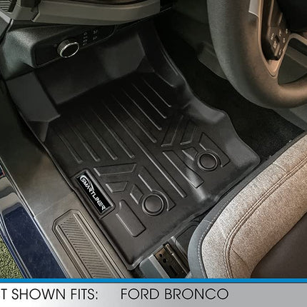 SMARTLINER All Weather Custom Fit 2 Row Floor Mat Liner Set Compatible with 2021-2023 Ford Bronco (Only fits 4-Door Models)