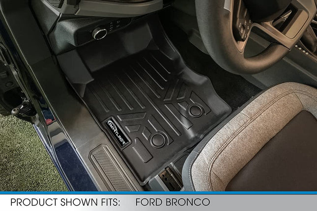 SMARTLINER All Weather Custom Fit 2 Row Floor Mat Liner Set Compatible with 2021-2023 Ford Bronco (Only fits 4-Door Models)