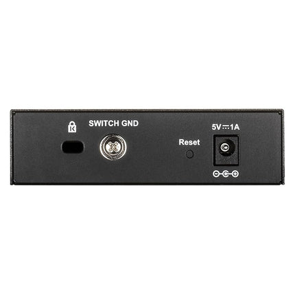 D-Link DGS-1100-05V2 5-Port Gigabit Smart Managed Switch with VLAN support, layer 2 features, QoS, 802.3az EEE, Fanless