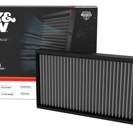 K&N LIFETIME Cabin Air Filter: Premium, Washable, Clean Air for your Cabin: Compatible with 2019-2025 Hyundai: (See Product Description for Select Models), VF4003, White