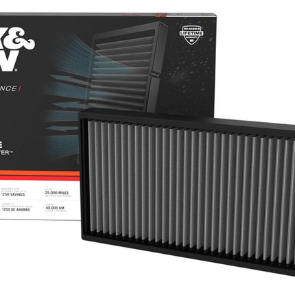 K&N LIFETIME Cabin Air Filter: Premium, Washable, 