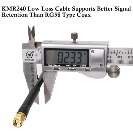 XRDS -RF SMA Cable 150FT, SMA Male to SMA Female Extension Cable 50 Ohm KMR240 Low Loss SMA Coax Coaxial Cable, Black