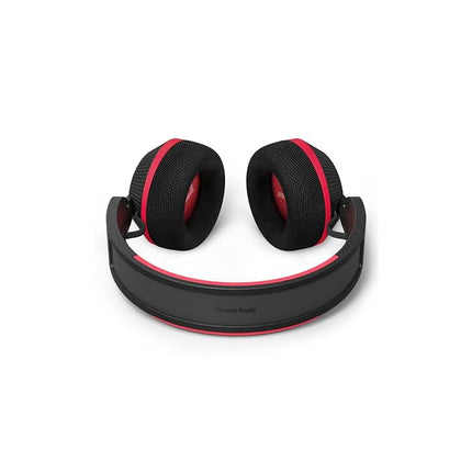 PHILIPS TAA6219BK Solar Powered Self Charging On Ear Bluetooth Headphones - 80 Hour Battery Reserve Ideal for Working Out, Running and Other Sports - Black and Red