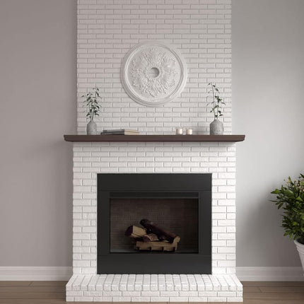 Ekena CM23LU 23 3/4" OD ID x 1 7/8" P Luton Leaf Ceiling Medallion (Fits Canopies up to 3 5/8"), Primed