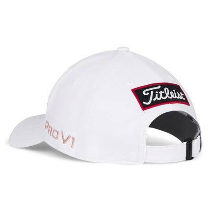 Casquette de golf Titleist Performance Tour standard pour homme, blanc/rose pâle