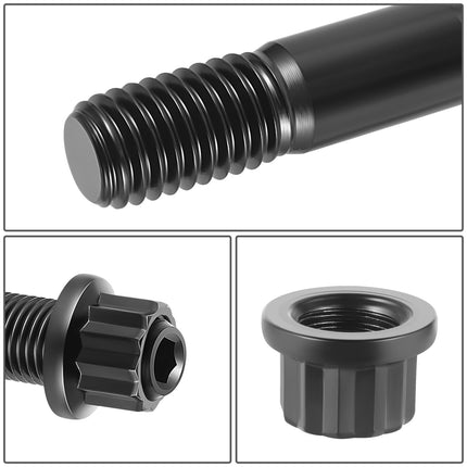 Espárragos de culata de 12 puntas DNA MOTORING delanteros compatibles con Chrysler 5.2L, 5.9L 318 360 71-85/Dodge 5.2L, 5.6L, 5.9L 318 340 360 68-91/Plymouth 5.2L, 5.6L, 5.9L 318 340 360 68-89, LEPOW-116