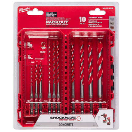 Milwaukee Electric - 10PC. Shockwave Impact Duty Carbide Hammer Drill B