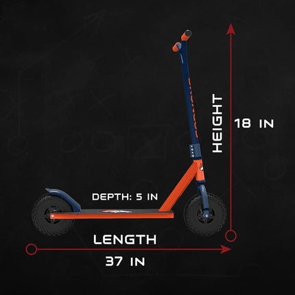 Hover-1 NFL Off-Road Kick Scooter - Official NFL Logos and Colors - Denver Broncos