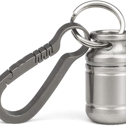 Micro Keychain Pill Holder.TISUR Titanium Pill Cas