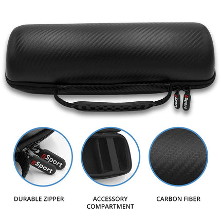 JBL Charge 5 Waterproof Portable Speaker with Built-in Powerbank and gSport Carbon Fiber Case (Red)