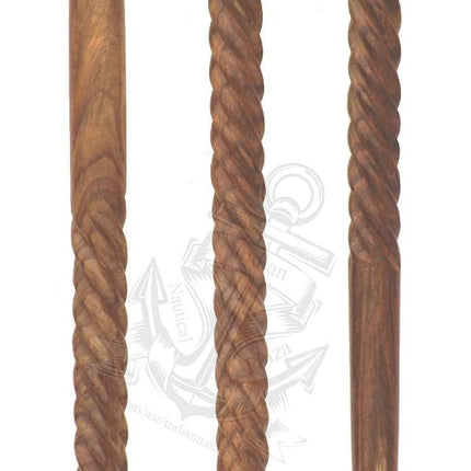 Handmade Vintage Art Walking Stick Wood & Metal Mens Walking Canes Spindle Shaft Wooden with Brass Anchor Handle Brown