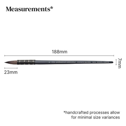 Winsor & Newton 5011500 Professional Synthetic Brush Watercolor Synthetic Squirrel No.0