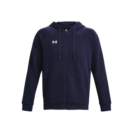 Under Armour Mens Rival Fleece Zip Hoodie - Midnight Navy / / White - XL